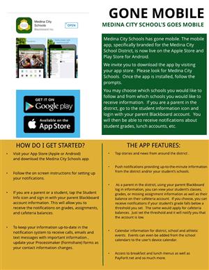 Medina City Schools Mobile App Flyer Image